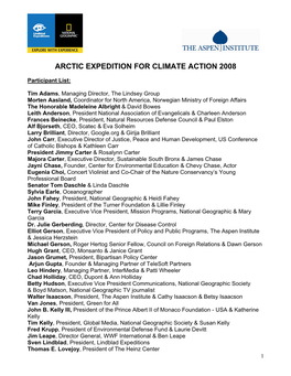 Arctic Expedition for Climate Action 2008