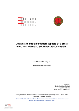 Design and Implementation Aspects of a Small Anechoic Room And