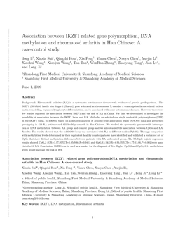 Association Between IKZF1 Related Gene Polymorphism
