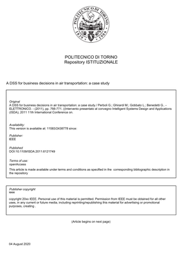 POLITECNICO DI TORINO Repository ISTITUZIONALE