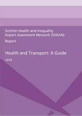 Health and Transport: a Guide 2018
