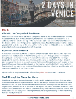 2 Days in Venice Itinerary