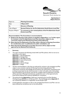 Agenda Item 7 Report PC15/17 Report to Planning Committee Date