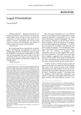 Legal Orientalism, Zchinr 2005