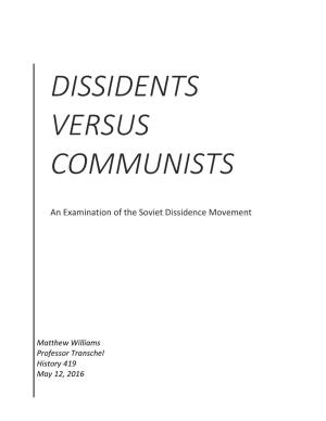 Dissidents Versus Communists