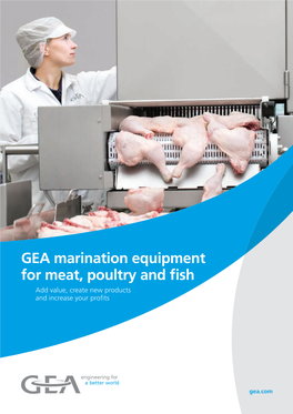 Gea Marination Equipment for Meat, Poultry and Fish