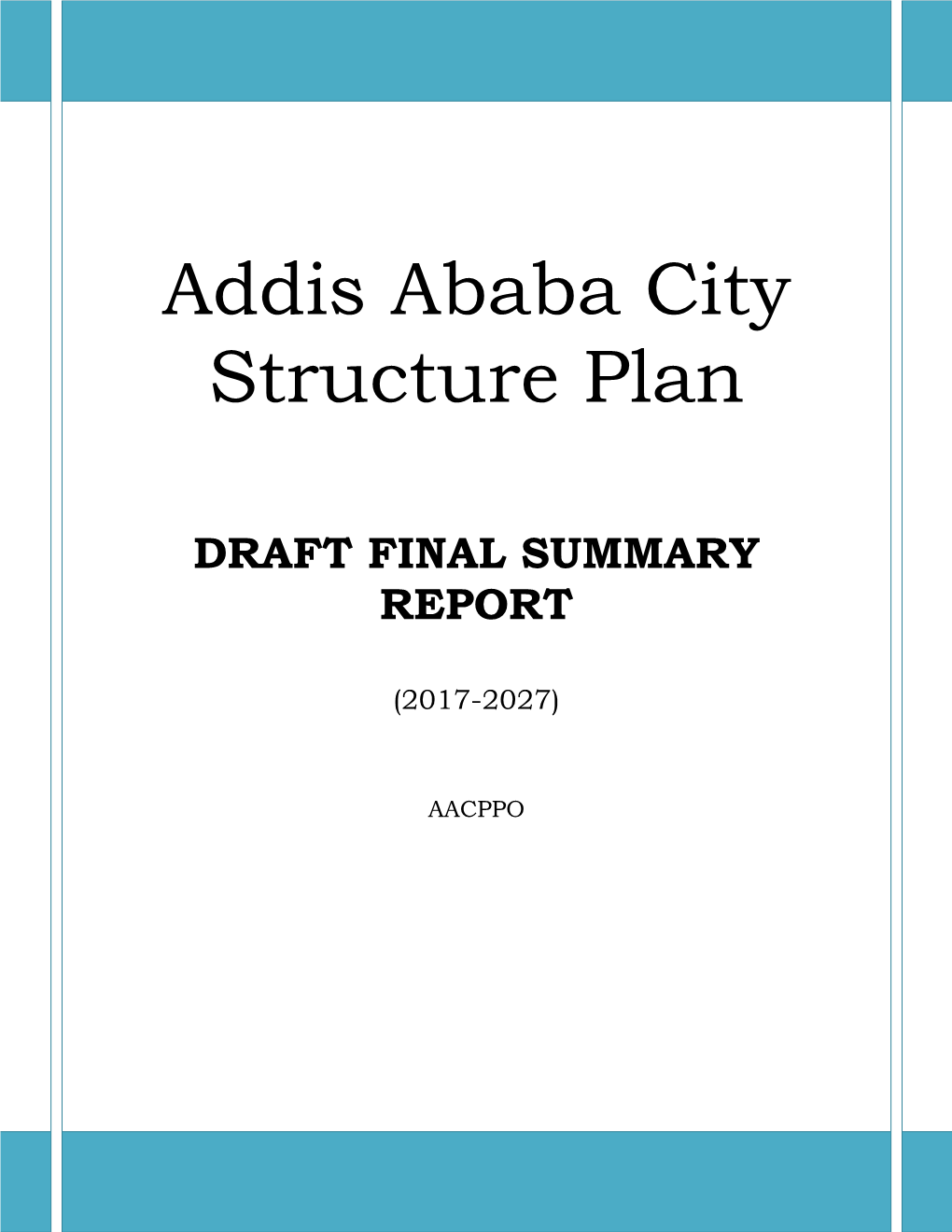 Addis Ababa City Structure Plan