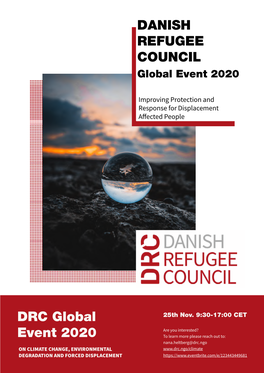 DANISH REFUGEE COUNCIL DRC Global Event 2020