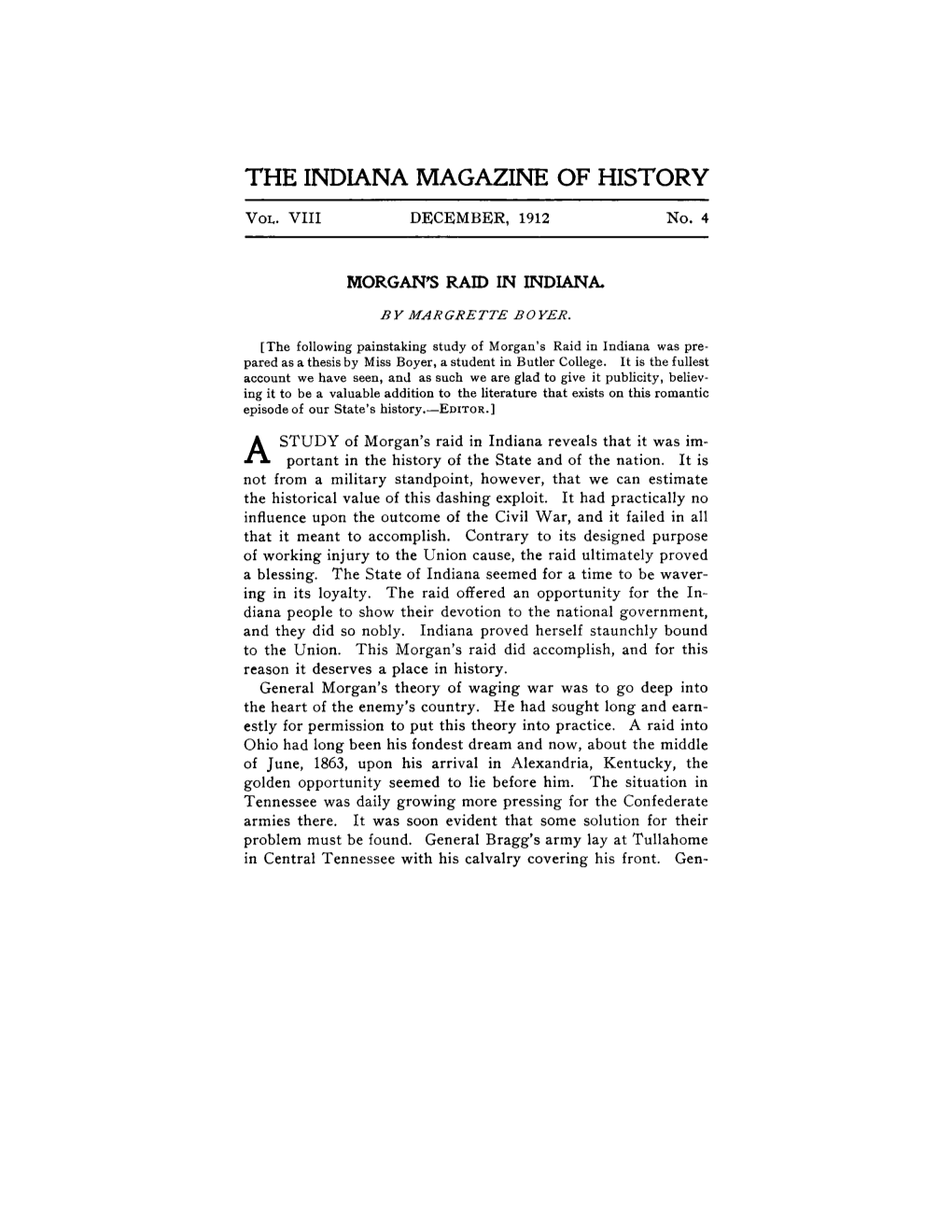 The Indiana Magazine of History