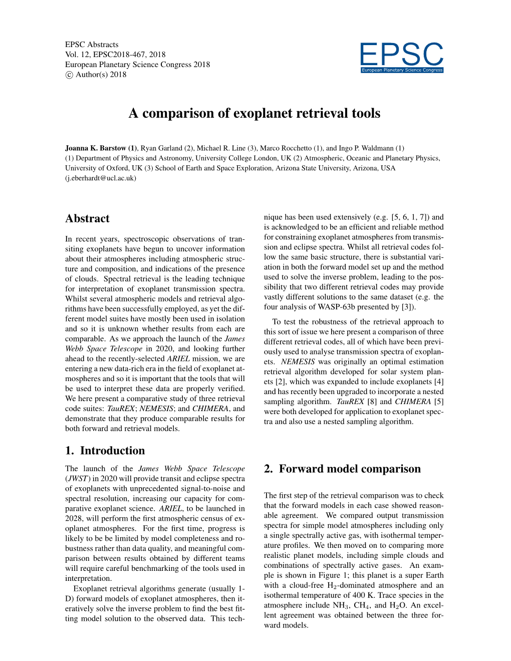 A Comparison of Exoplanet Retrieval Tools