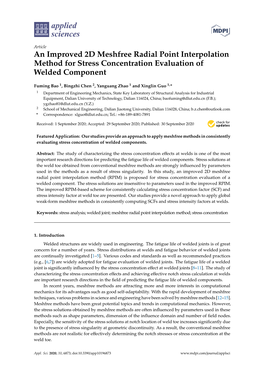 An Improved 2D Meshfree Radial Point Interpolation Method for Stress Concentration Evaluation of Welded Component
