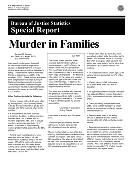 Murder in Families