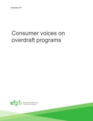 Consumer Voices on Overdraft Programs