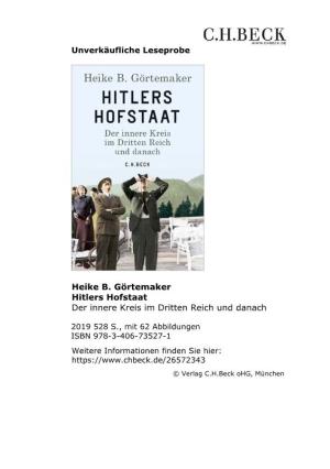 Hitlers Hofstaat Der Innere Kreis Im Dritten Reich Und Danach