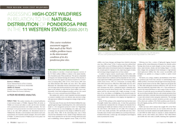 Assessing High-Cost Wildfires in Relation to the Natural Distribution of Ponderosa Pine in the 11 Western States (2000-2017)