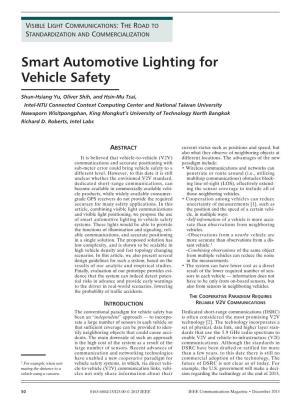 Smart Automotive Lighting for Vehicle Safety