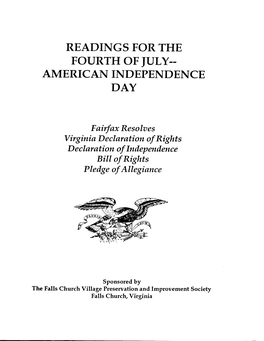 VPIS Independence Day Readings