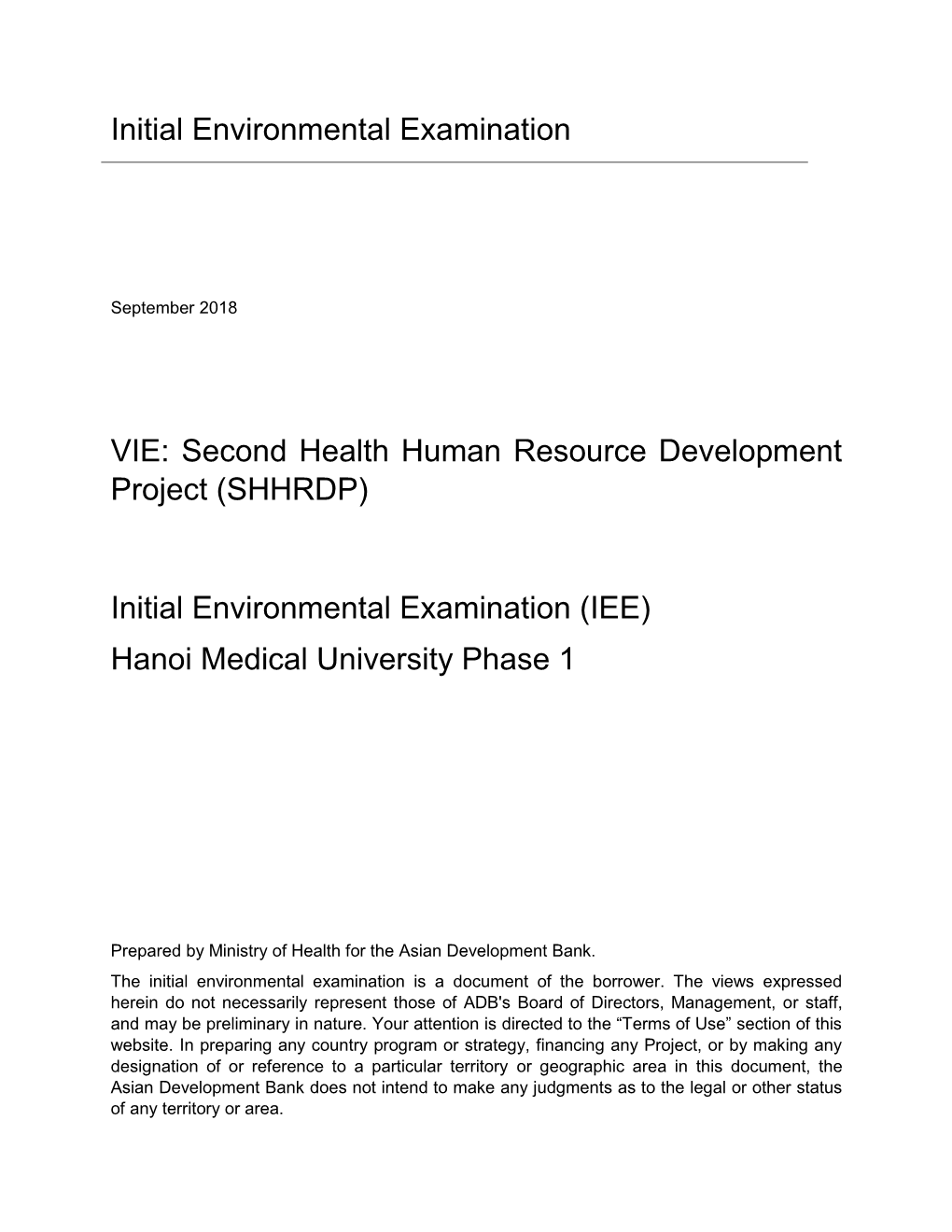 Second Health Human Resource Development Project (SHHRDP)