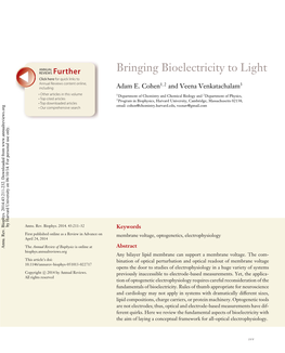 Bringing Bioelectricity to Light
