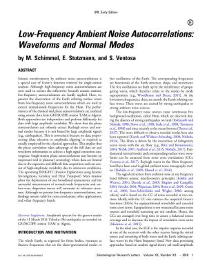 Low-Frequency Ambient Noise Autocorrelations: Waveforms and Normal Modes by M