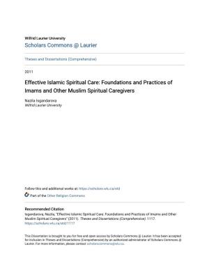 Effective Islamic Spiritual Care: Foundations and Practices of Imams and Other Muslim Spiritual Caregivers