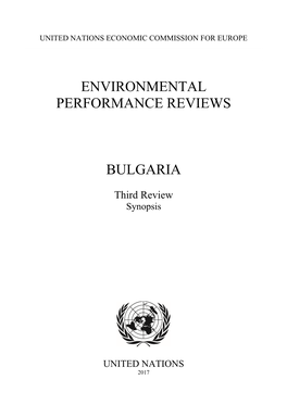 Environmental Performance Reviews Bulgaria