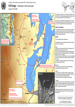 D R Congo : Earthquake in Great Lakes Region Issued on 8 Feb 2008