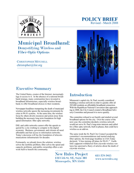 Municipal Broadband: Demystifying Wireless and Fiber-Optic Options