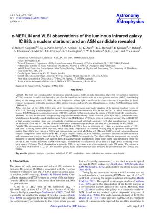 E-MERLIN and VLBI Observations of the Luminous Infrared Galaxy IC 883: a Nuclear Starburst and an AGN Candidate Revealed