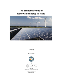 The Economic Value of Renewable Energy in Texas