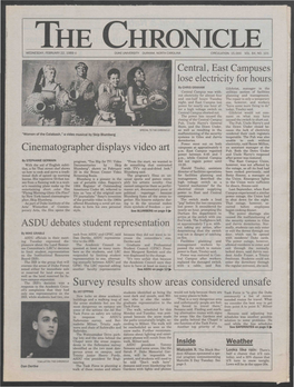 THE CHRONICLE WEDNESDAY, FEBRUARY 22, 1989 S DUKE UNIVERSITY DURHAM, NORTH CAROLINA CIRCULATION: 15,000 VOL