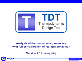 Analysis of Thermodynamic Processes with Full Consideration of Real Gas Behaviour