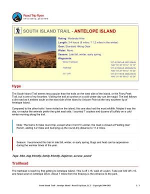 South Island Trail - Antelope Island