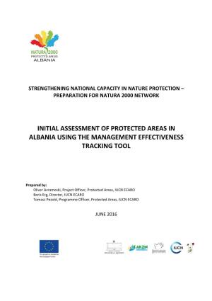 Initial Assessment of Protected Areas in Albania Using the Management Effectiveness Tracking Tool