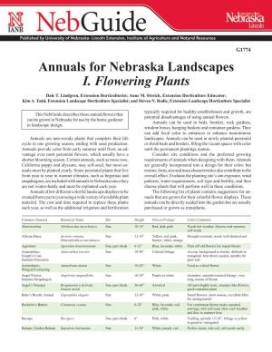 Annuals for Nebraska Landscapes I. Flowering Plants