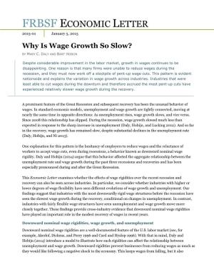 Why Is Wage Growth So Slow?
