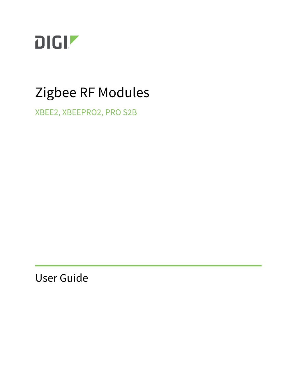 Xbee/Xbee-PRO Zigbee RF Modules User Guide 2 Contents