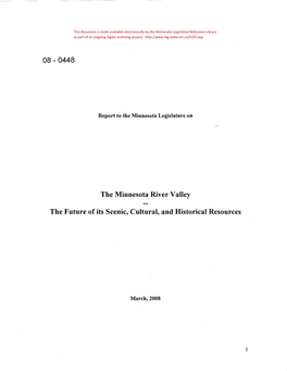 0448 the Minnesota River Valley the Future of Its Scenic, Cultural, And