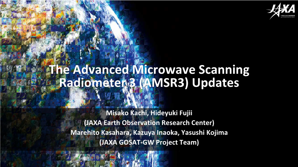 Status of GCOM-W and GOSAT-GW/AMSR3