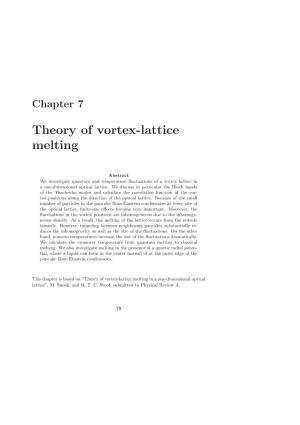 Theory of Vortex-Lattice Melting