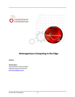 Heterogeneous Computing in the Edge