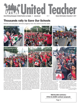 Thousands Rally to Save Our Schools Parents and Educators Demand Progress from the District and the State