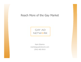 Reach More of the Gay Market