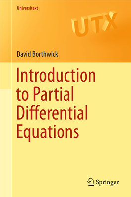 David Borthwick Introduction to Partial Differential Equations Universitext Universitext