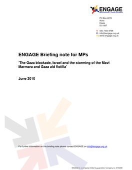 ENGAGE Briefing Note for Mps