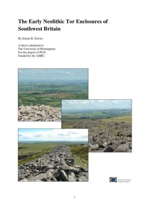 The Early Neolithic Tor Enclosures of Southwest Britain