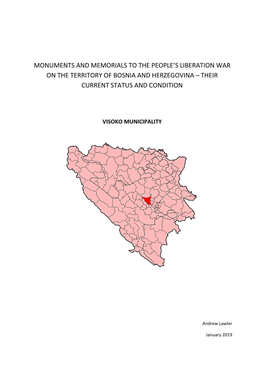 Monuments and Memorials to the People's Liberation War on the Territory of Bosnia and Herzegovina – Their Current Status