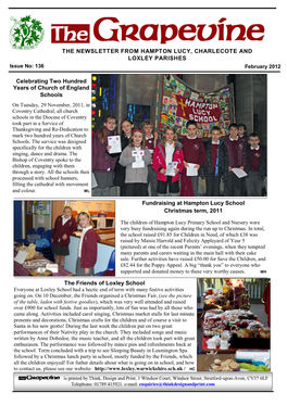 THE NEWSLETTER from HAMPTON LUCY, CHARLECOTE and LOXLEY PARISHES Issue No: 136 February 2012