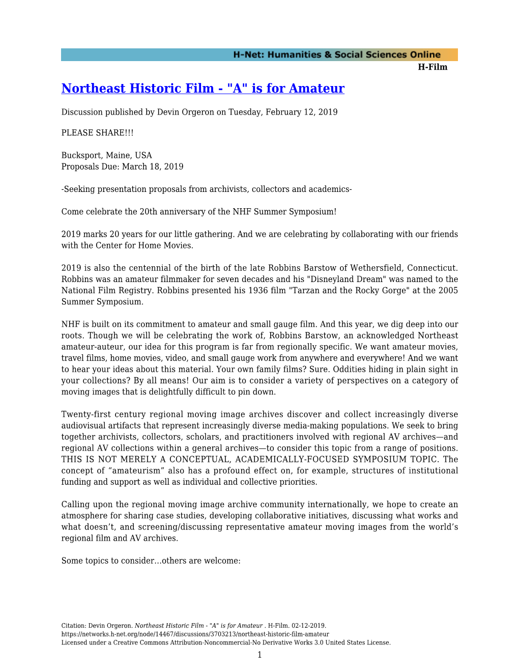 Northeast Historic Film - 