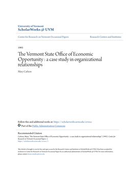 The Vermont State Office of Economic Opportunity